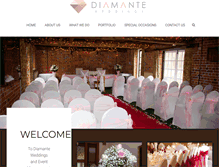 Tablet Screenshot of diamanteweddings.com